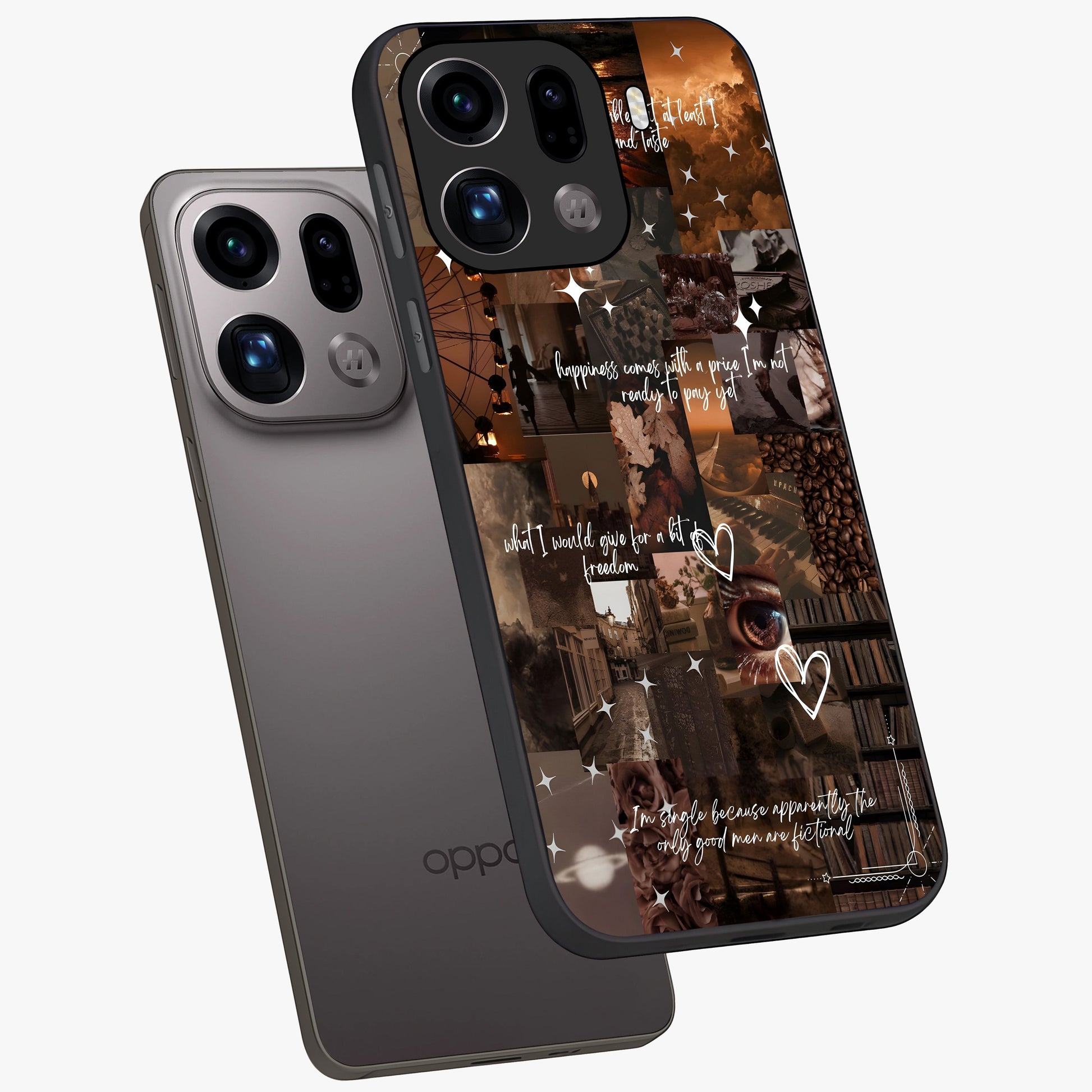 Bittersweet Aesthetic Chaos Glass Case displayed in angled mockup highlighting expressive abstract artwork and edgy aesthetic theme.