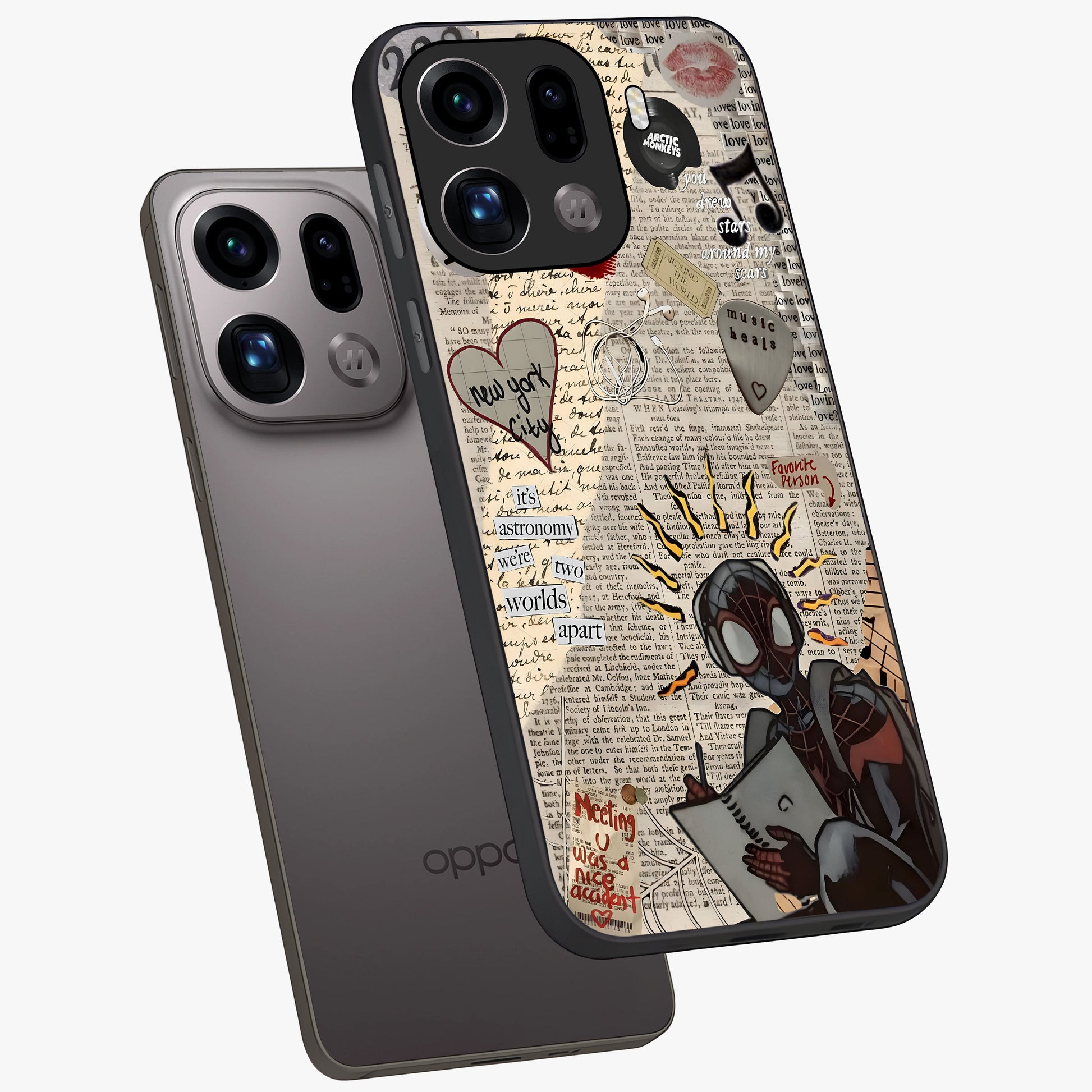 City Dream Sketch Glass Case displayed in angled mockup highlighting minimal city illustration with aesthetic sketch style.