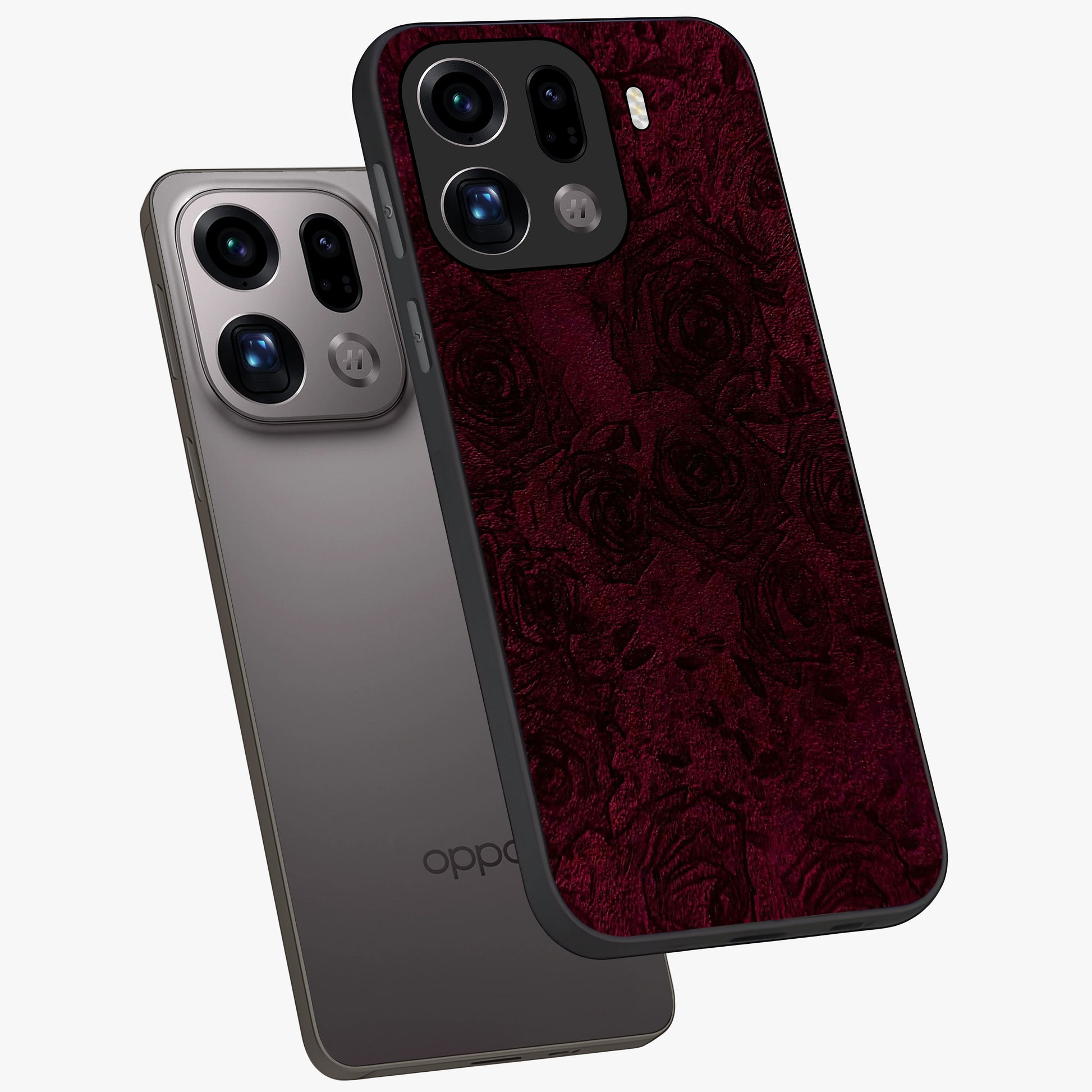 Crimson Fade Flow Glass Case displayed in angled mockup highlighting smooth gradient design with modern aesthetic style.