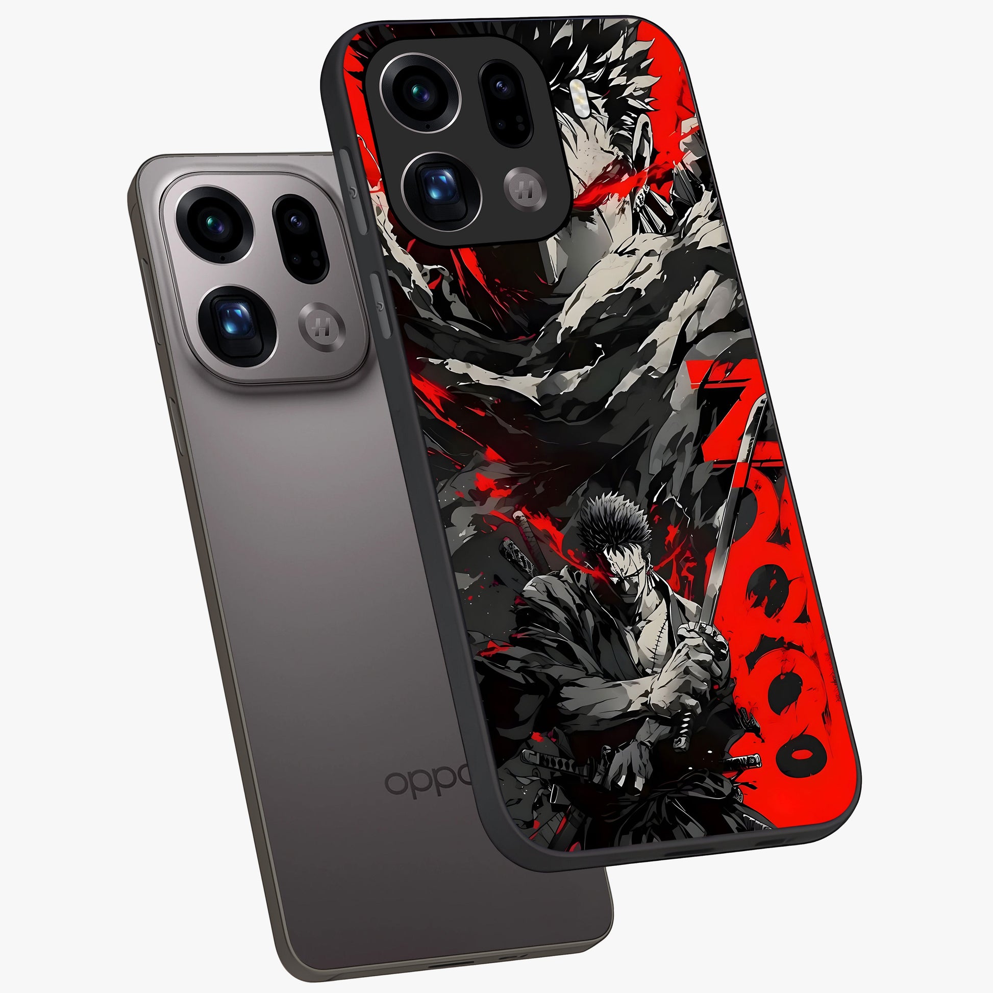Demon Sword Resolve Glass Case displayed in angled mockup highlighting powerful demon sword illustration with dark fantasy aesthetic.