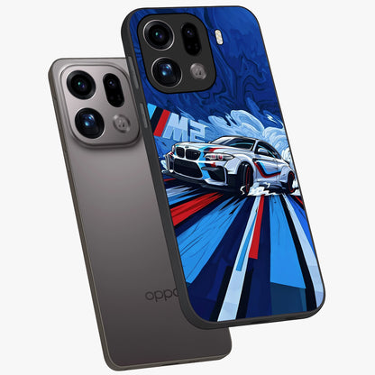 Drift Power Rush Glass Case displayed in angled mockup highlighting powerful drift car design with sporty aesthetic style.