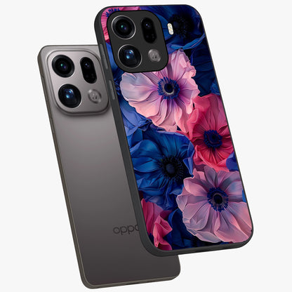 Flower Paper Art Pattern Glass Case displayed in angled mockup highlighting layered paper flower design with artistic aesthetic.