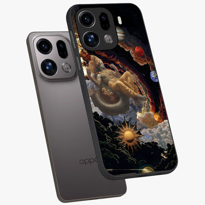 Galactic Divine God Glass Case displayed in angled mockup highlighting powerful celestial deity illustration with galactic aesthetic.