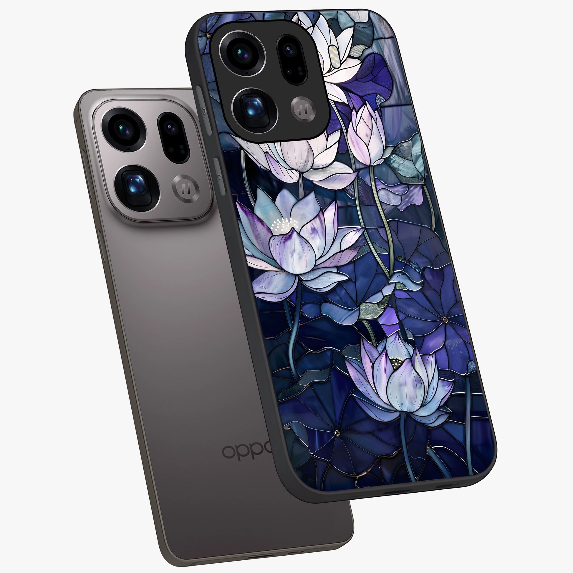Gloss Petal Rush Glass Case displayed in angled mockup highlighting vibrant petal design with elegant floral aesthetic.