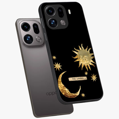 Gold Sun Blush Glass Case displayed in angled mockup highlighting radiant sun design with warm golden aesthetic.