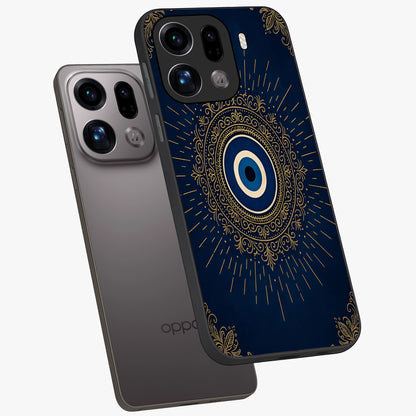 Golden Celestial Charm Glass Case displayed in angled mockup highlighting sparkling cosmic charm design with celestial aesthetic.