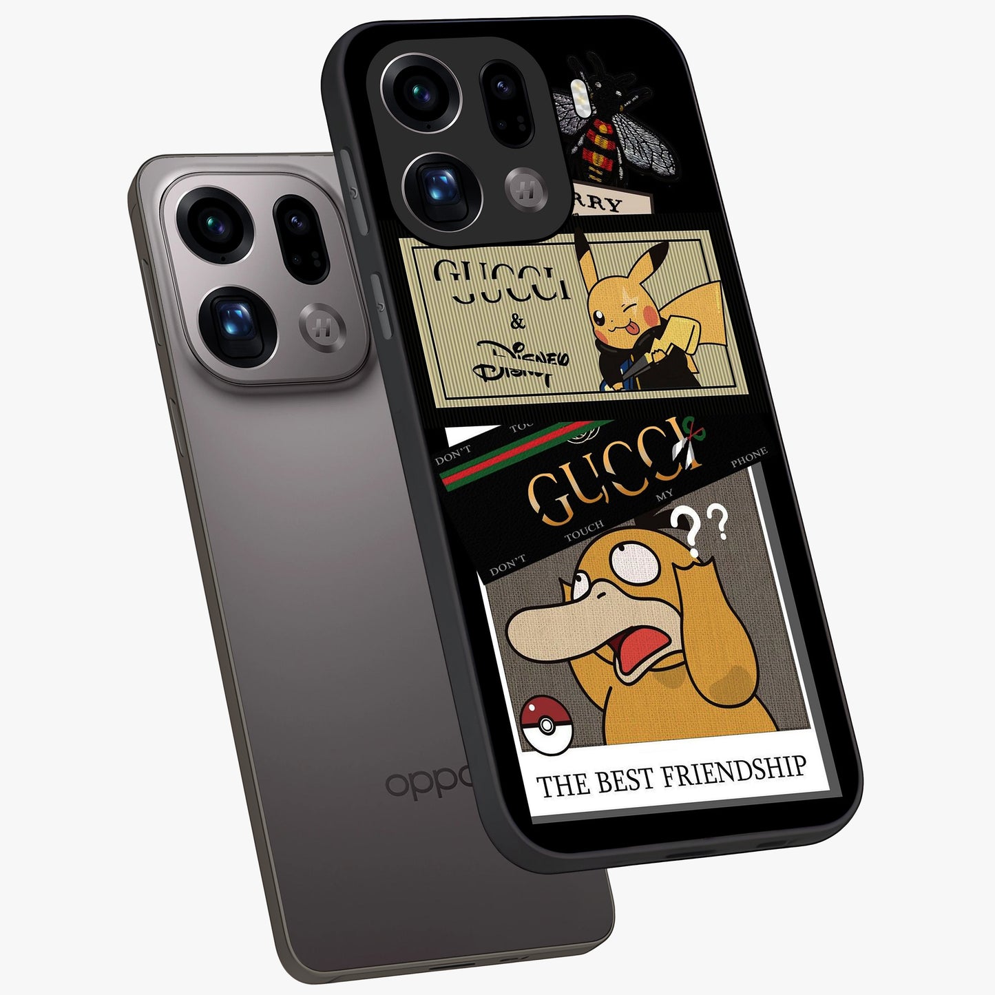 Gucci Play Mashup Glass Case displayed in angled mockup highlighting stylish fashion mashup design with bold aesthetic.