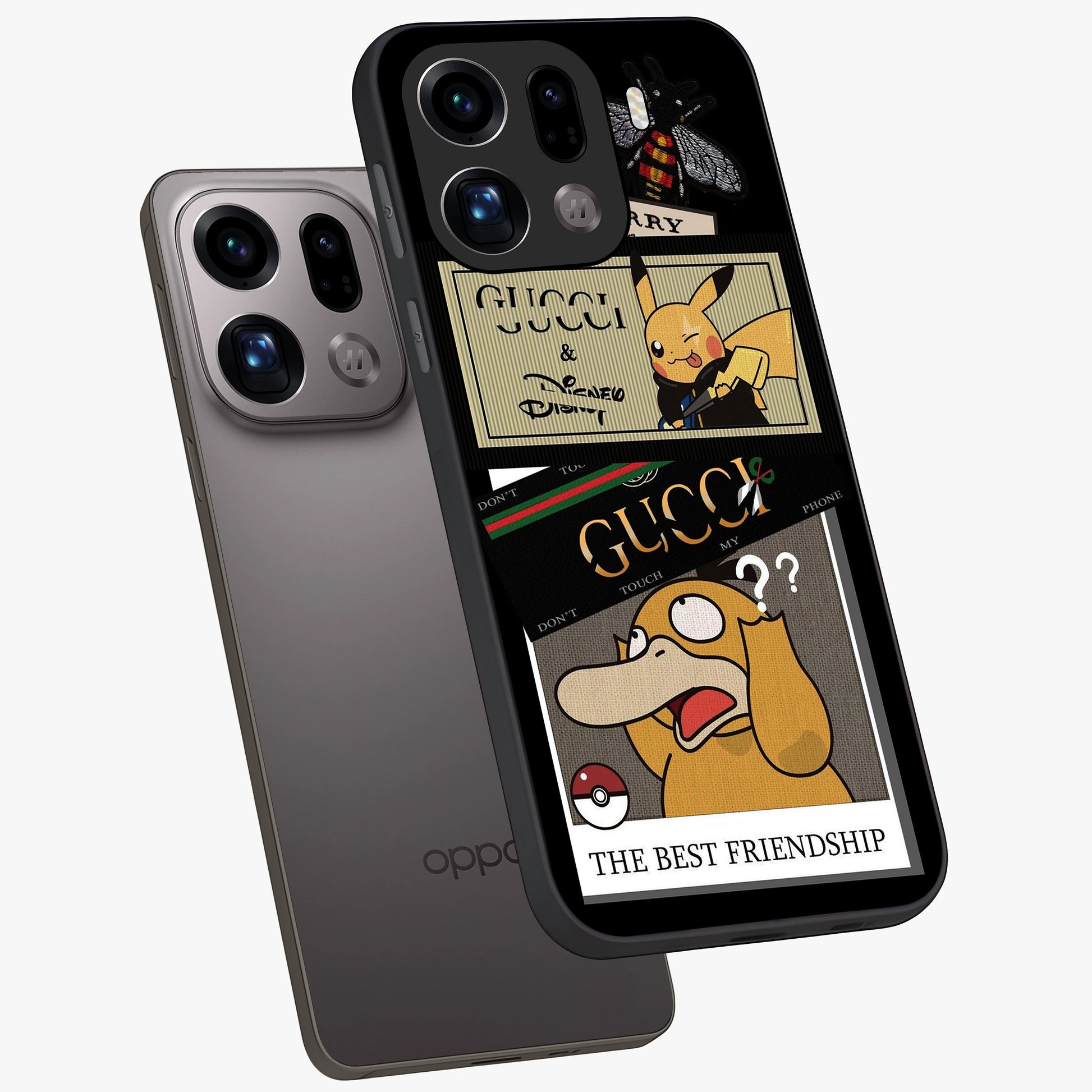 Gucci Play Mashup Glass Case displayed in angled mockup highlighting stylish fashion mashup design with bold aesthetic.