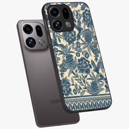 Heirloom Wild Bloom Glass Case displayed in angled mockup highlighting botanical bloom design with classic aesthetic style.