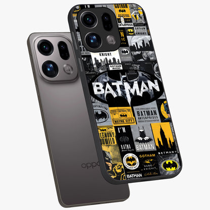 Knight Gotham Rise Glass Case displayed in angled mockup highlighting powerful knight silhouette design with dramatic aesthetic.