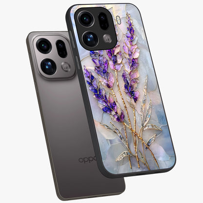 Lavender Dream Glow Glass Case displayed in angled mockup highlighting dreamy purple glow design with soft artistic style.