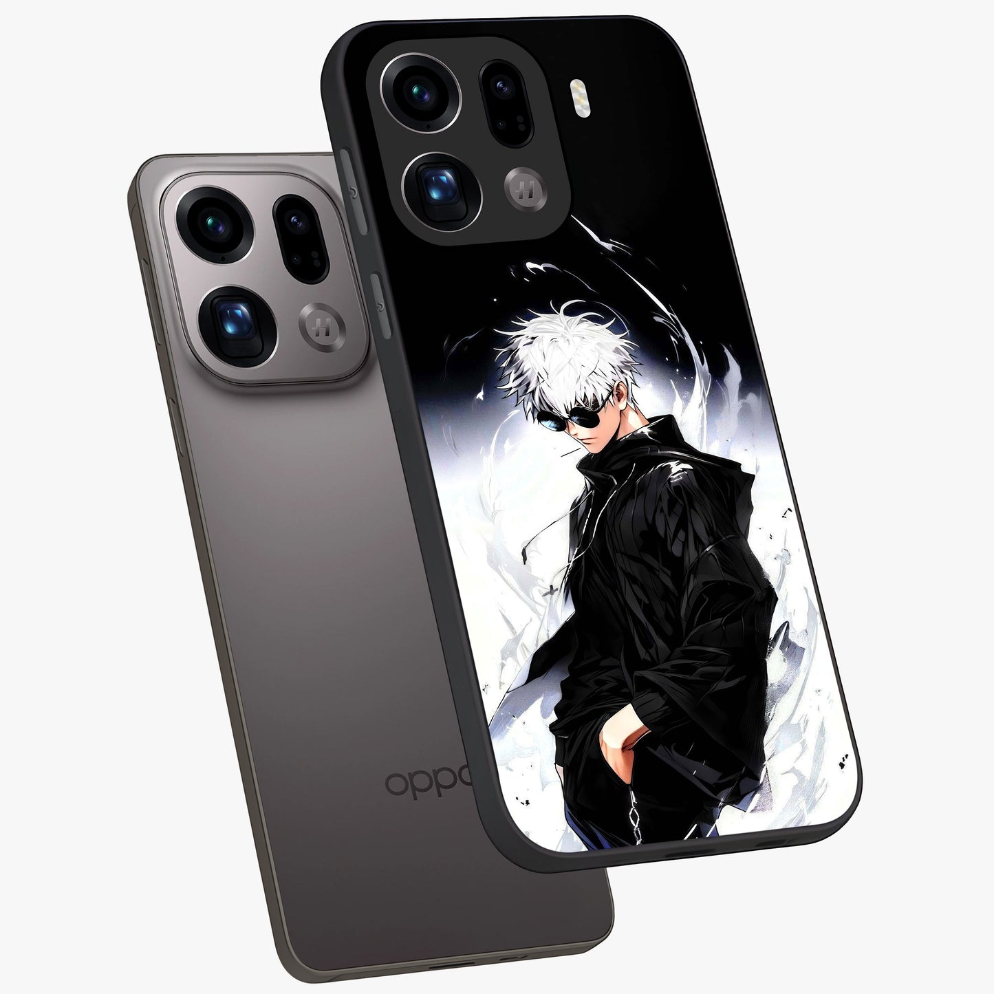 Limitless Shadow King Glass Case displayed in angled mockup highlighting dramatic dark hero design with intense aesthetic.