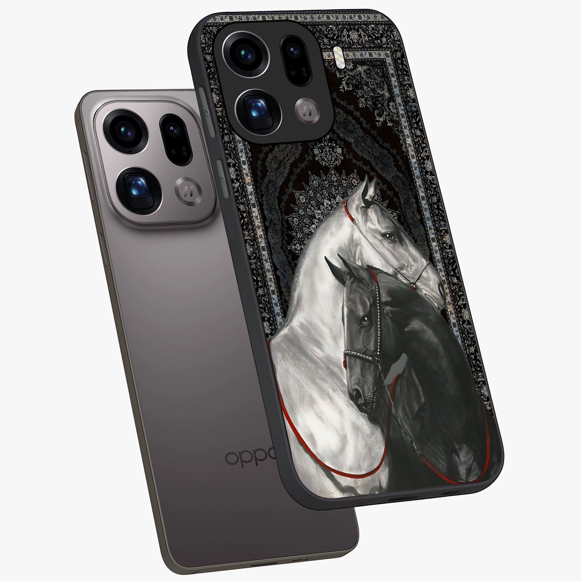 Majestic Ride Legacy Glass Case displayed in angled mockup highlighting sleek vehicle design with bold racing aesthetic.