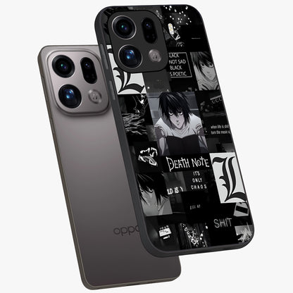 Midnight Chaos Mind Glass Case displayed in angled mockup highlighting chaotic artistic design with dramatic midnight aesthetic.