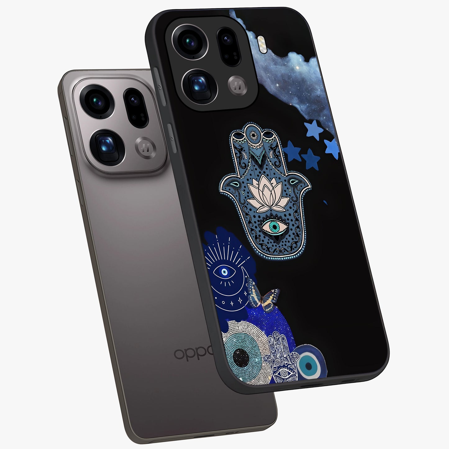 Mystic Hand Aura Glass Case displayed in angled mockup highlighting magical aura design with spiritual aesthetic style.