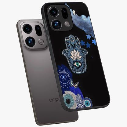Mystic Hand Aura Glass Case displayed in angled mockup highlighting magical aura design with spiritual aesthetic style.