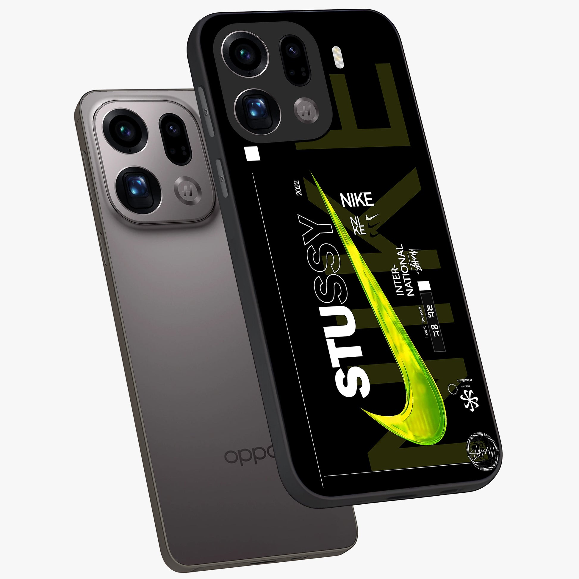 Neon Street Edition Glass Case displayed in angled mockup highlighting vibrant urban design with bold street aesthetic.