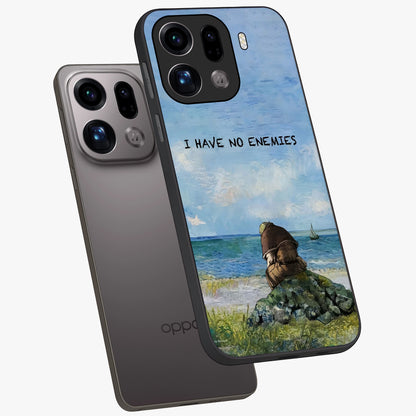 Peace Beyond War Glass Case displayed in angled mockup highlighting meaningful message design with artistic aesthetic style.