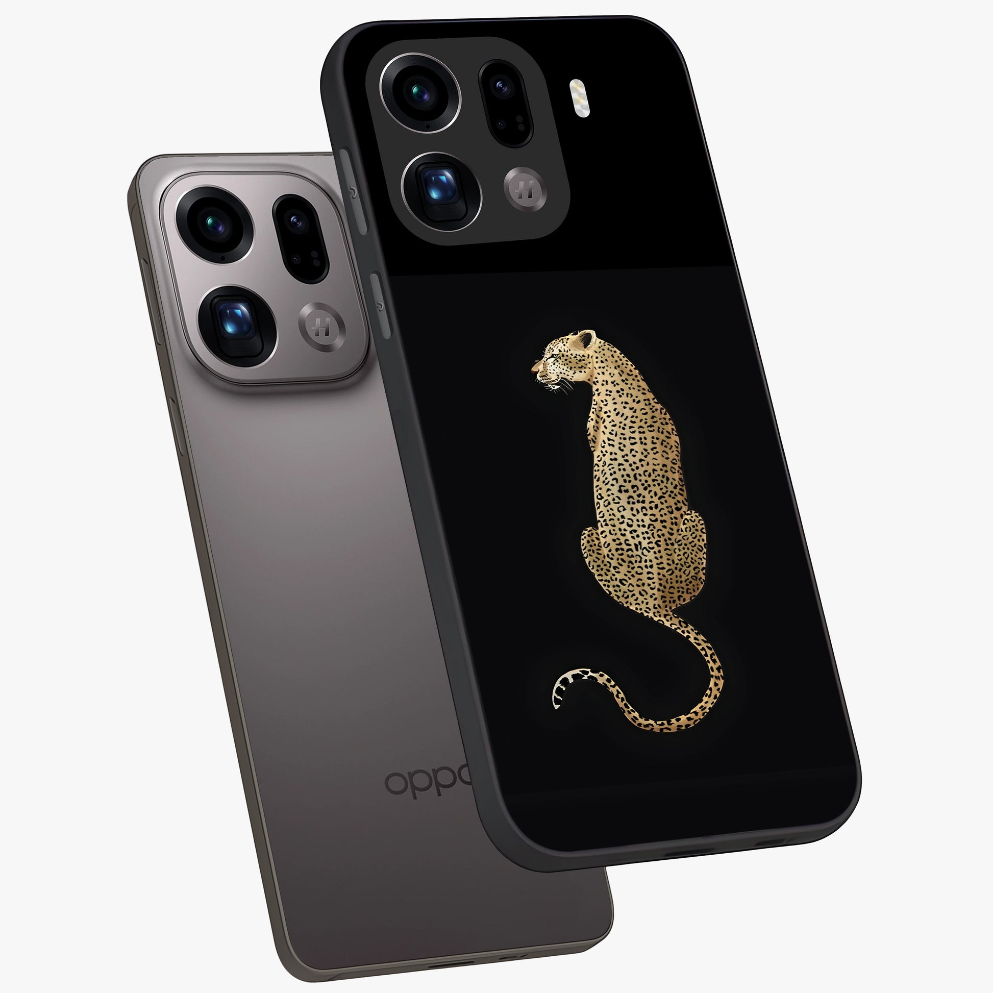 Regal Leopard Glass Case displayed in angled mockup highlighting powerful animal illustration with stylish wild aesthetic.