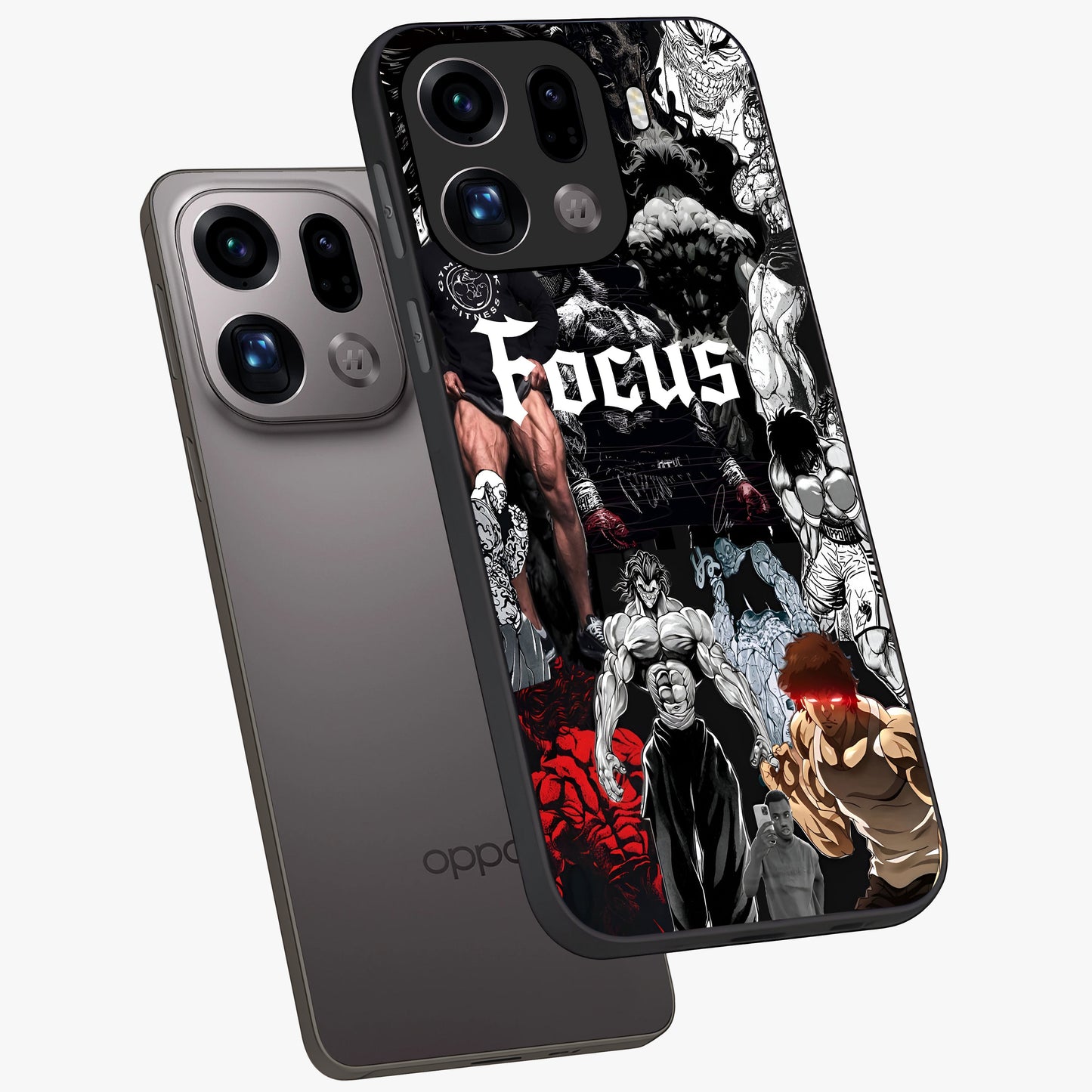 Relentless Power Focus Glass Case displayed in angled mockup highlighting bold statement design with modern aesthetic style.