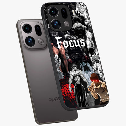 Relentless Power Focus Glass Case displayed in angled mockup highlighting bold statement design with modern aesthetic style.