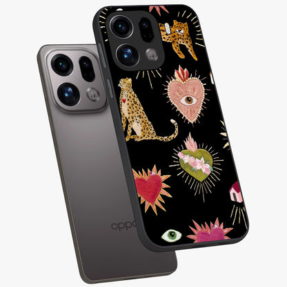 Sacred Jungle Heart Glass Case displayed in angled mockup highlighting lush tropical design with natural aesthetic style.