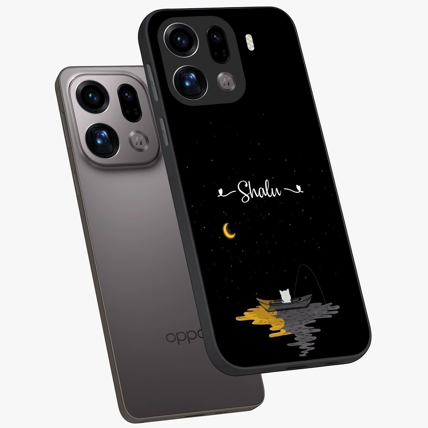 Silent Night Row Glass Case displayed in angled mockup highlighting peaceful evening design with dreamy night aesthetic.