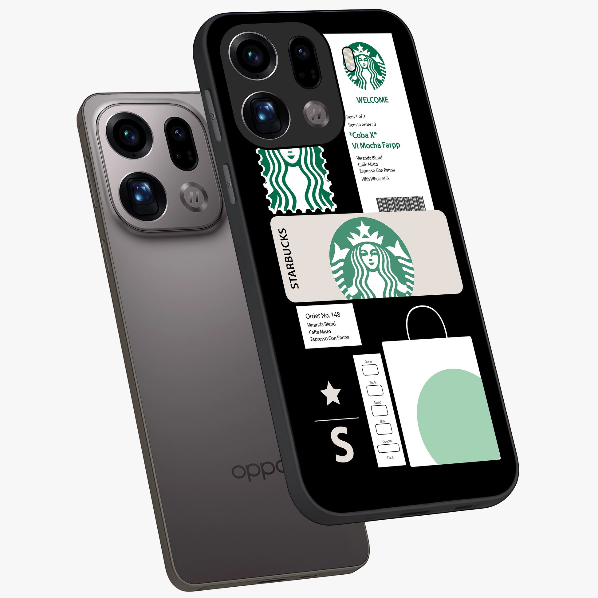 Starbucks Mocha Glass Case displayed in angled mockup highlighting stylish mocha themed design with cozy café aesthetic.