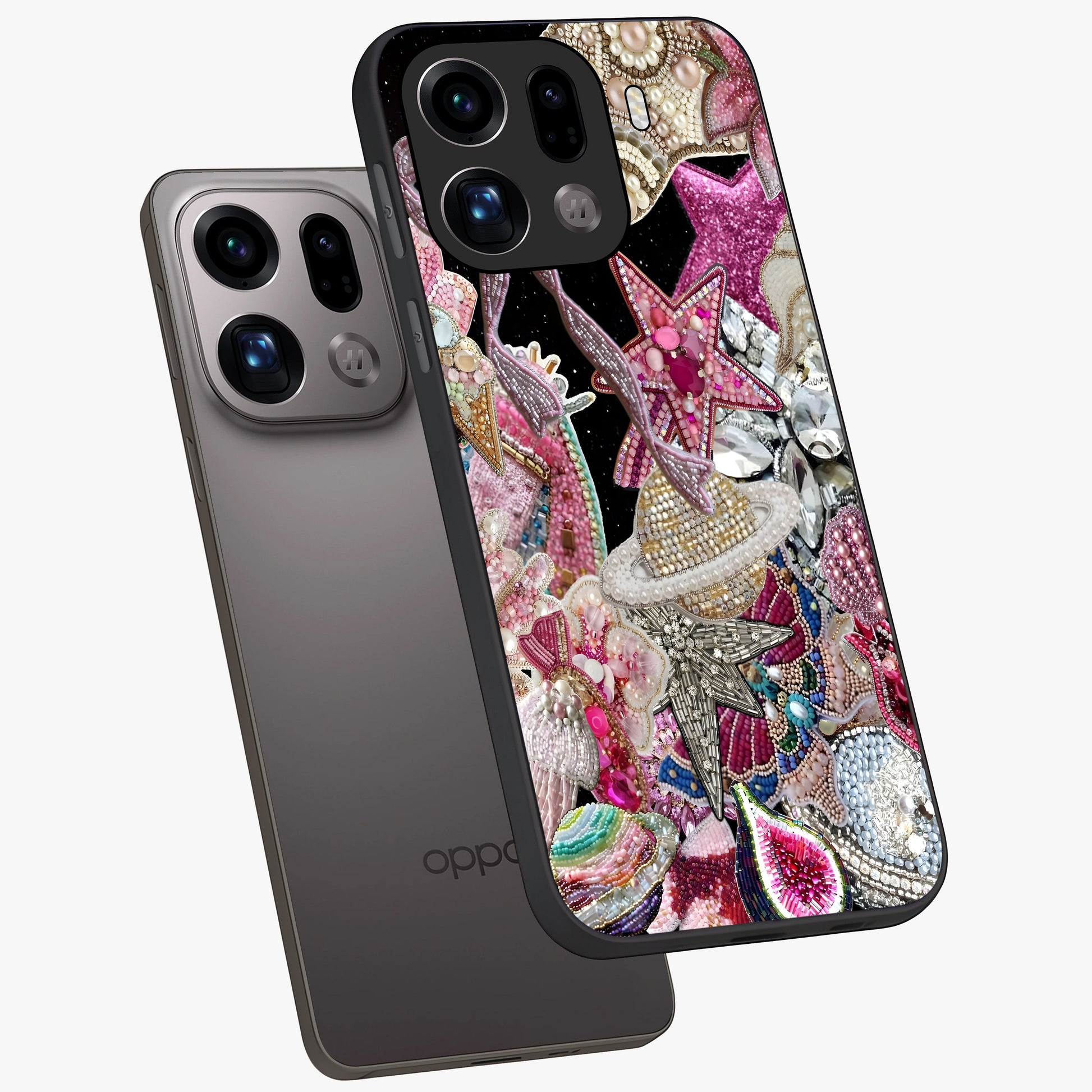 Starlit Jewel Dream Glass Case displayed in angled mockup highlighting glowing celestial jewel design with dreamy aesthetic.