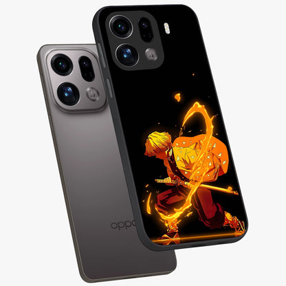 Thunder Flame Execution Glass Case displayed in angled mockup highlighting dramatic fire themed design with intense fantasy aesthetic.