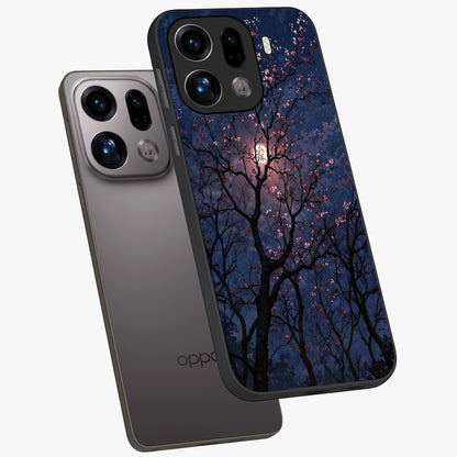 Twilight Sakura Serenade Glass Case displayed in angled mockup highlighting delicate sakura flower design with dreamy aesthetic.