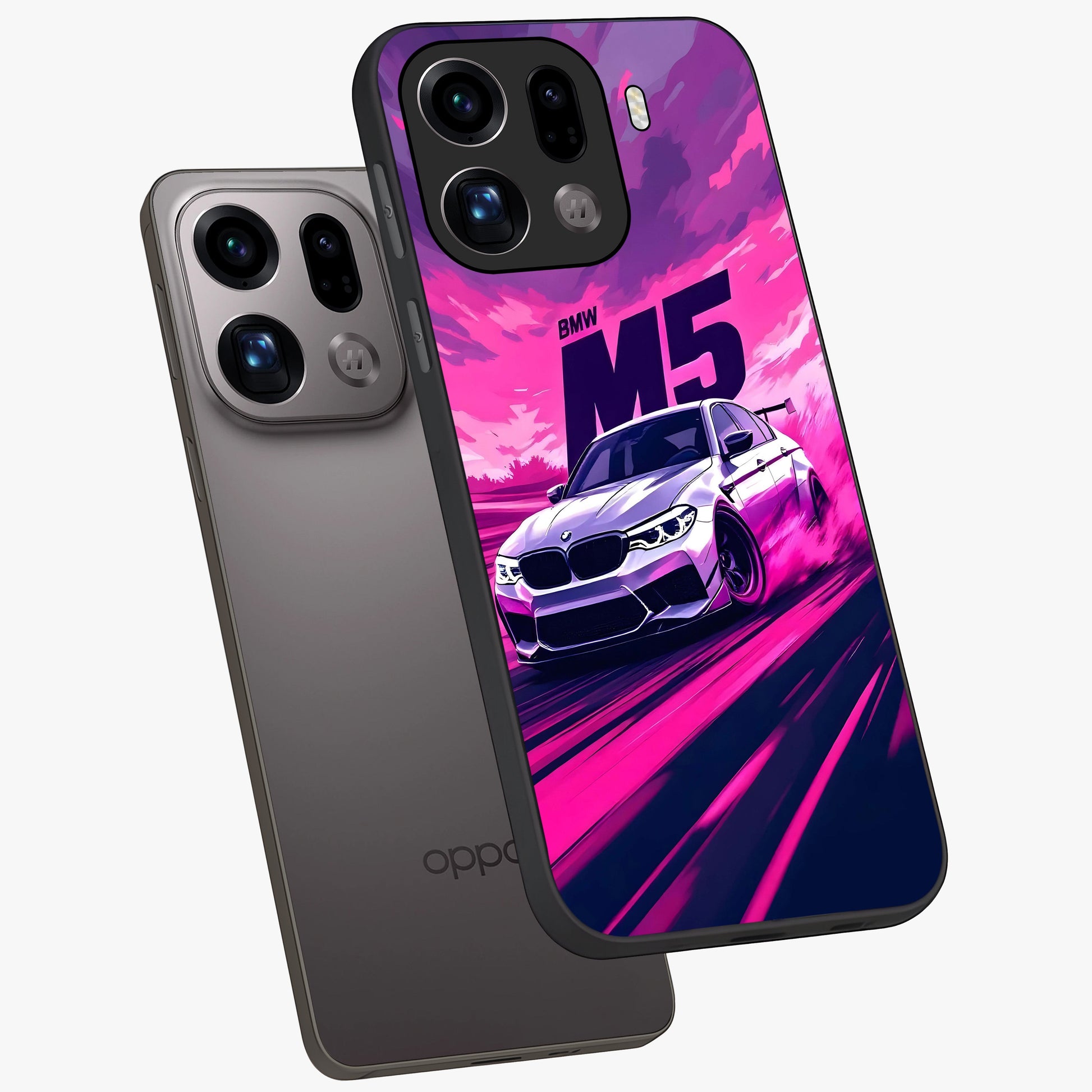 Velocity Drift Pulse Glass Case displayed in angled mockup highlighting dynamic drift design with sporty automotive aesthetic.