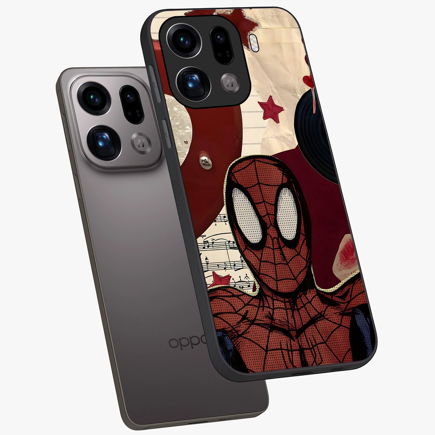 Web Warrior Vibes Glass Case displayed in angled mockup highlighting dynamic web design with comic style aesthetic.