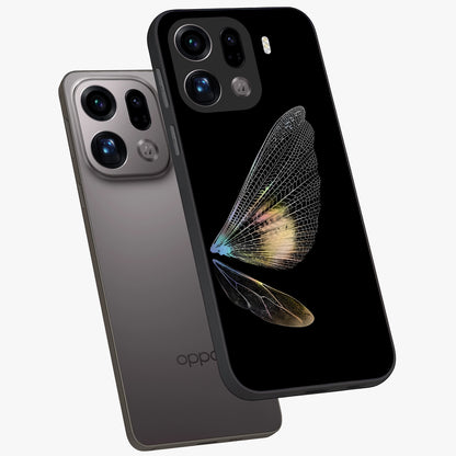 Whispers Of Wings Glass Case displayed in angled mockup highlighting soft feather design with celestial aesthetic style.