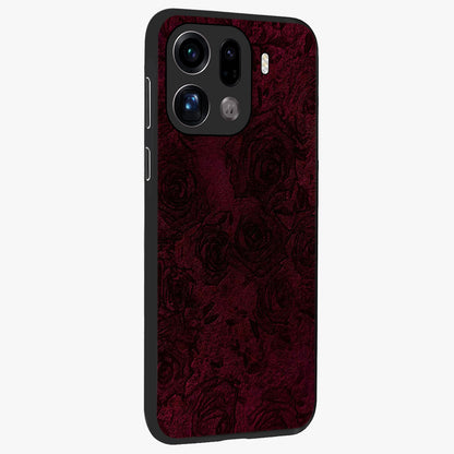 Crimson Fade Flow Glass Case upright view showcasing dynamic crimson flow artwork with stylish abstract theme.