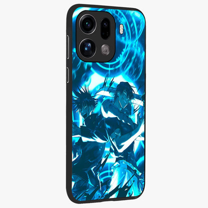 Cursed Energy Clash Glass Case upright view showcasing dramatic clash artwork with bold supernatural theme.