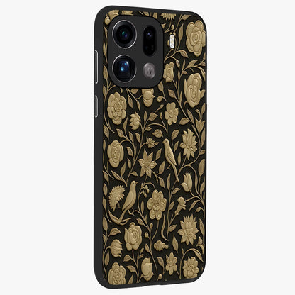Golden Evil Eye Mandala Glass Case upright view showcasing decorative evil eye mandala artwork with spiritual aesthetic style.