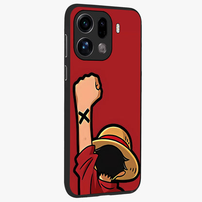 Luffy X Spirit Glass Case upright view showcasing striking anime artwork with adventurous character theme.