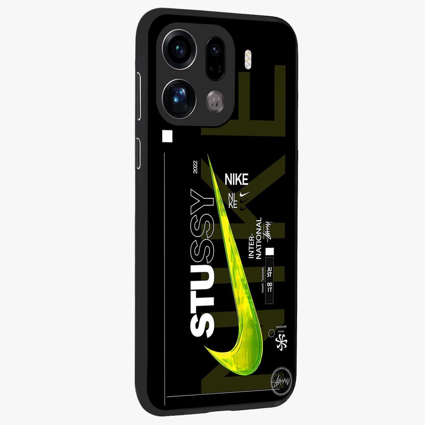 Neon Street Edition Glass Case upright view showcasing colorful neon artwork with modern street culture theme.
