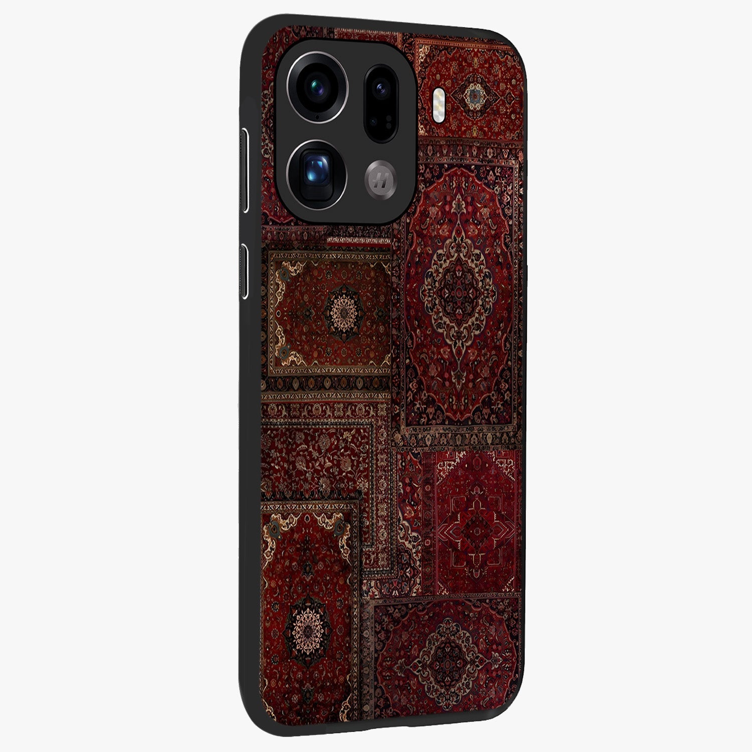 Persian Velvet Tale Glass Case upright view showcasing elegant Persian artwork with classic heritage theme.