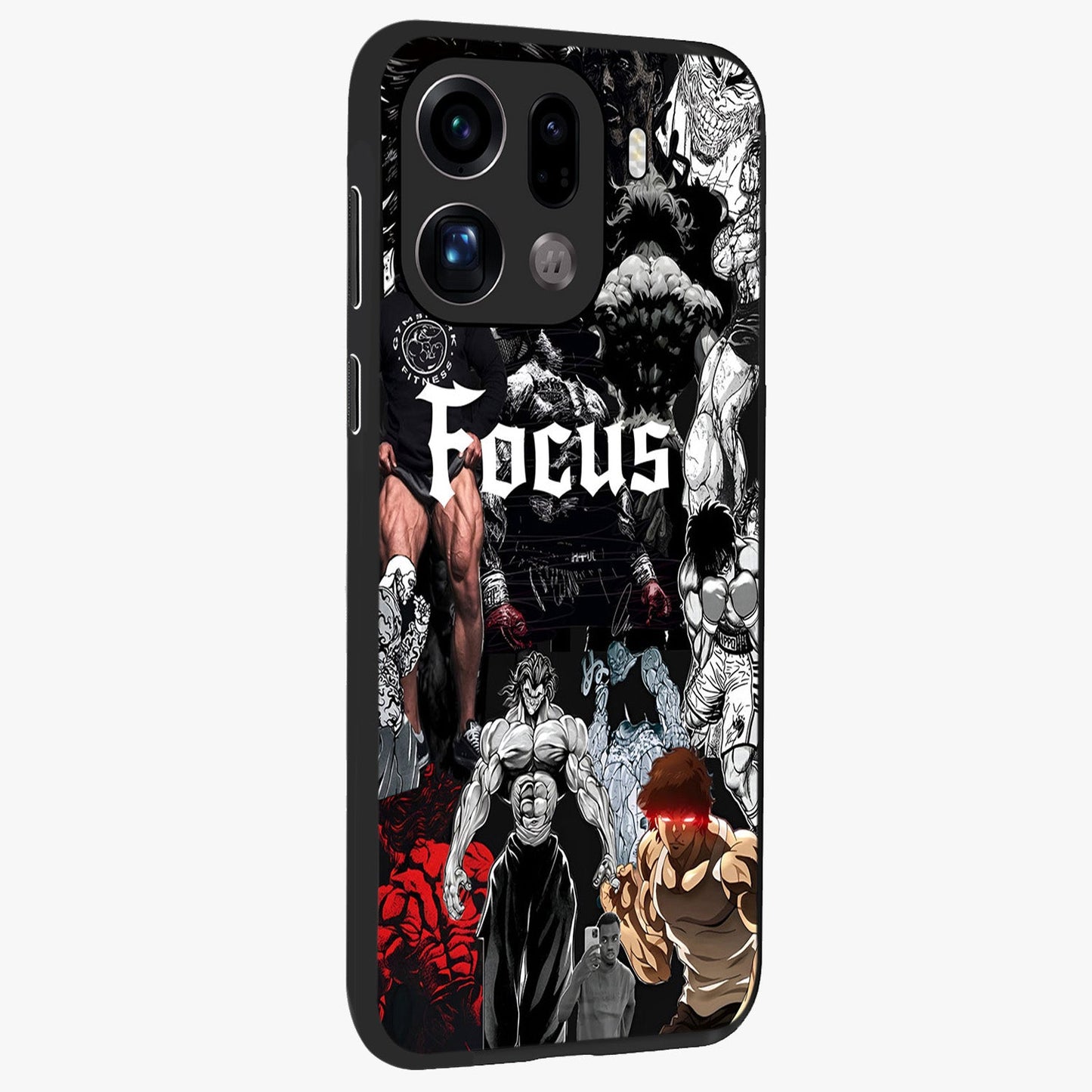 Relentless Power Focus Glass Case upright view showcasing strong inspirational artwork with powerful focus theme.