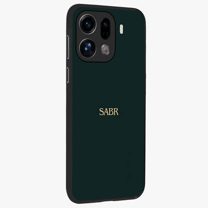 Sabr Minimal Patience Glass Case upright view showcasing calm minimalist artwork with motivational patience theme.