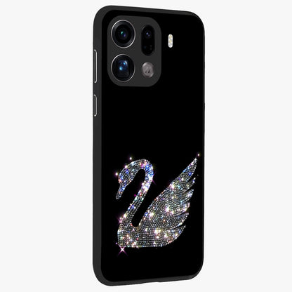 Starlit Swan Grace Glass Case upright view showcasing beautiful swan artwork with peaceful night themed design.