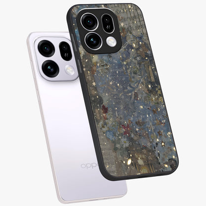 Aesthetic Astrolophia Glass Case displayed in angled mockup highlighting artistic aesthetic elements and smooth glass surface.