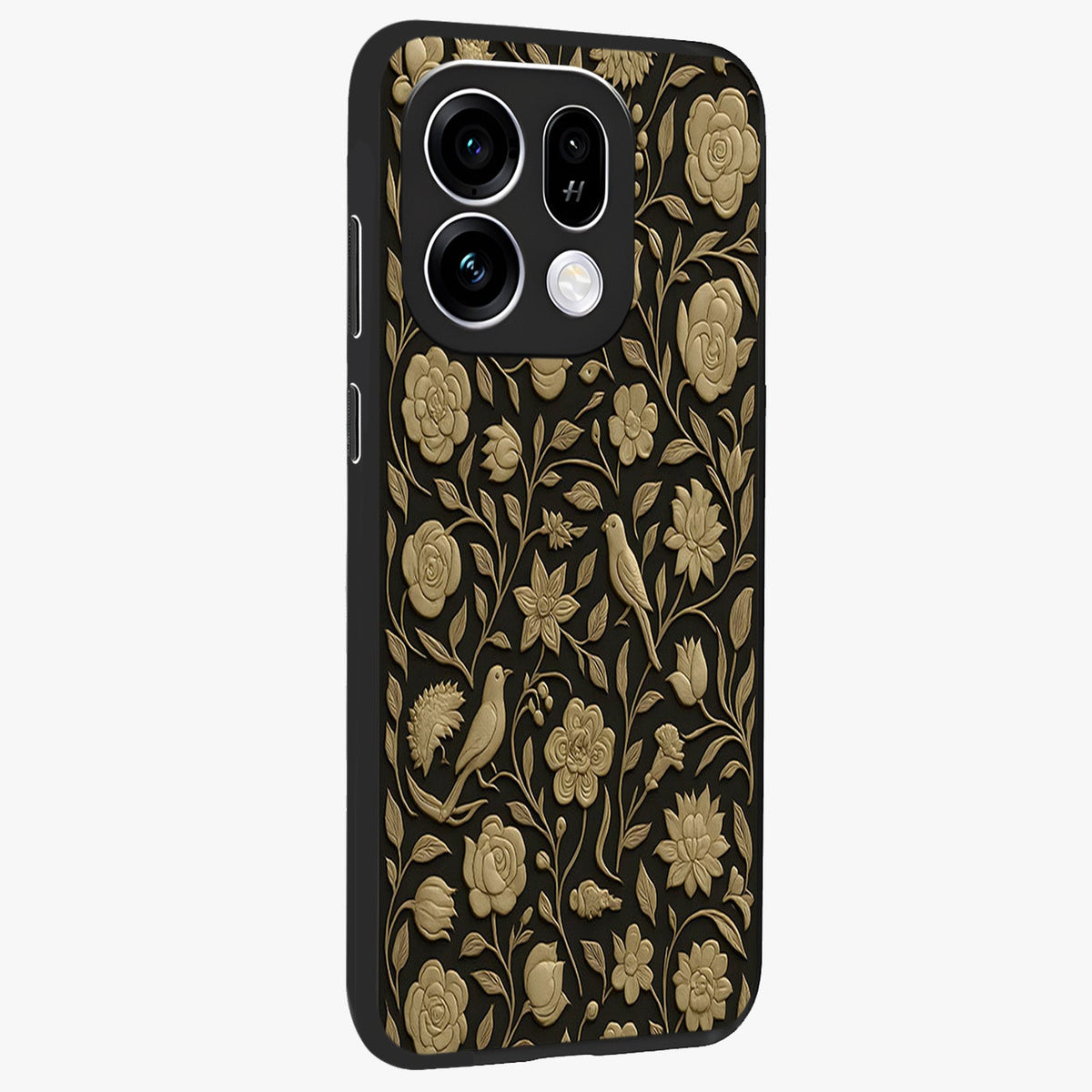 Golden Evil Eye Mandala Glass Case upright view showcasing decorative evil eye mandala artwork with spiritual aesthetic style.
