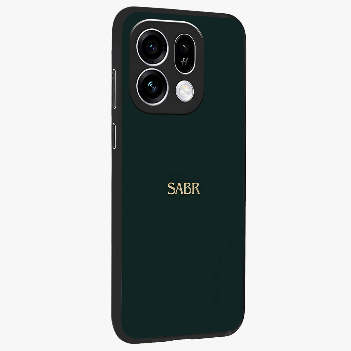 Sabr Minimal Patience Glass Case upright view showcasing calm minimalist artwork with motivational patience theme.
