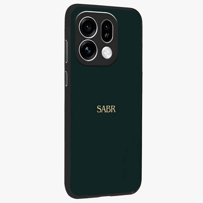 Sabr Minimal Patience Glass Case upright view showcasing calm minimalist artwork with motivational patience theme.