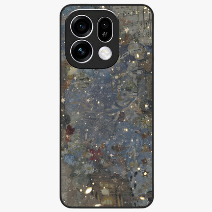 Aesthetic Astrolophia Glass Case showing flat back view with dreamy aesthetic design and glossy glass finish.