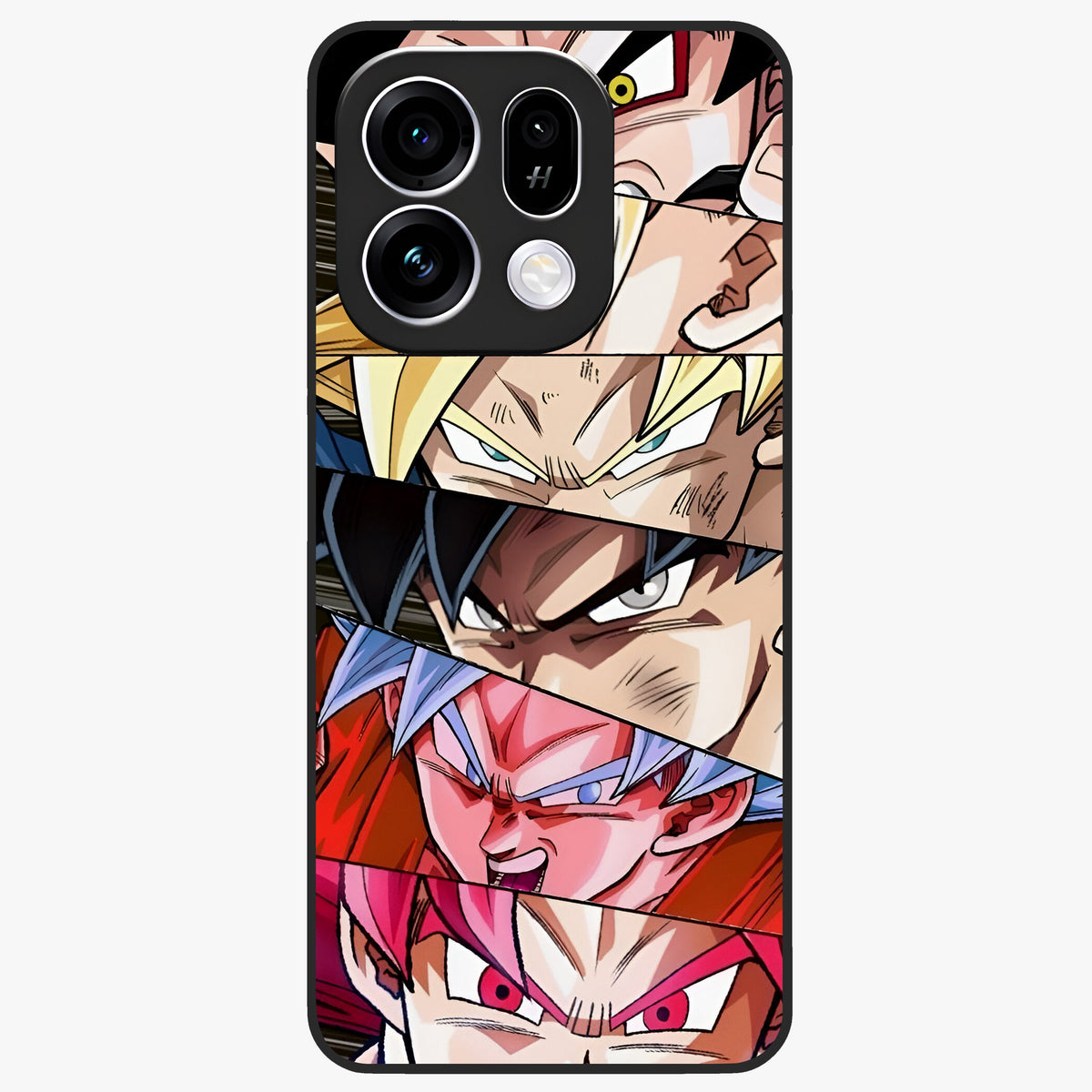 Anime Character Glass Case showing flat back view with vibrant anime artwork and glossy glass finish.