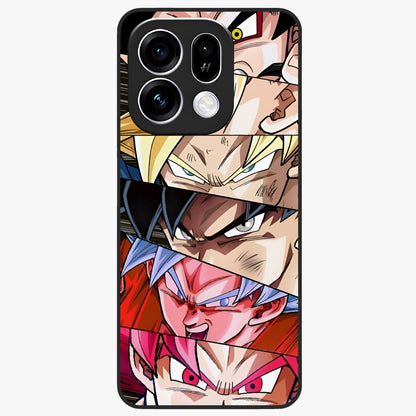 Anime Character Glass Case showing flat back view with vibrant anime artwork and glossy glass finish.